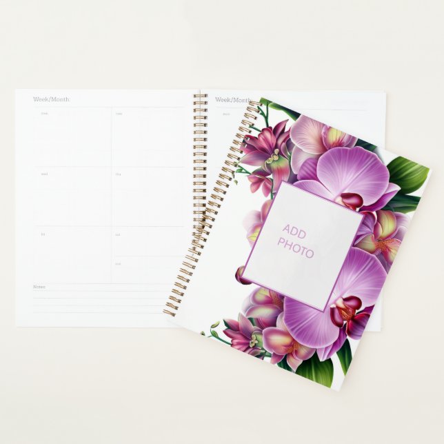 Floral Orchids Add Two Photos  Planner (Display)