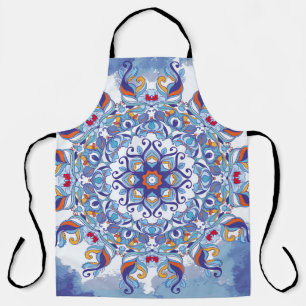 Floral ornament, artistic design. apron