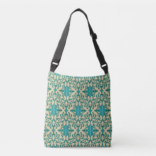 Floral Ornament: Fashionable Modern Seamless Crossbody Bag