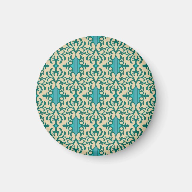 Floral Ornament: Fashionable Modern Seamless Magnet (Front)