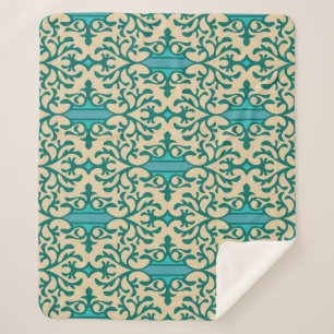 Floral Ornament: Fashionable Modern Seamless Sherpa Blanket
