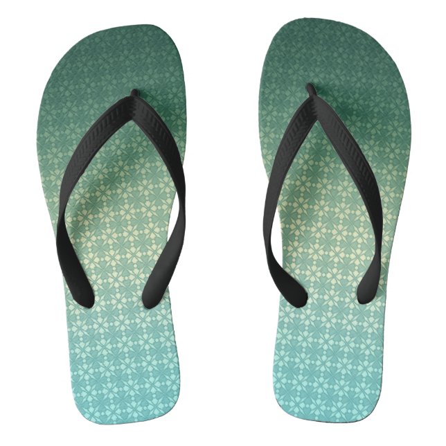 Floral ornament, gradient jandals (Footbed)