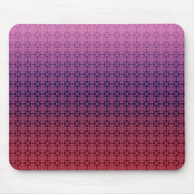 Floral ornament, gradient mouse pad (Front)