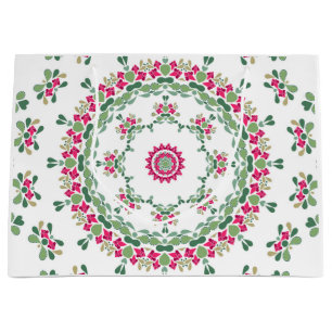 Floral ornament large gift bag