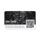 Floral Ornament QR Code Tattoo Art Business Card