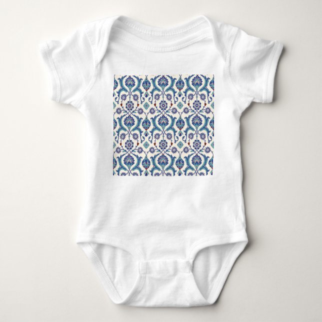 Floral Ornament: Traditional Arabic Pattern. Baby Bodysuit (Front)