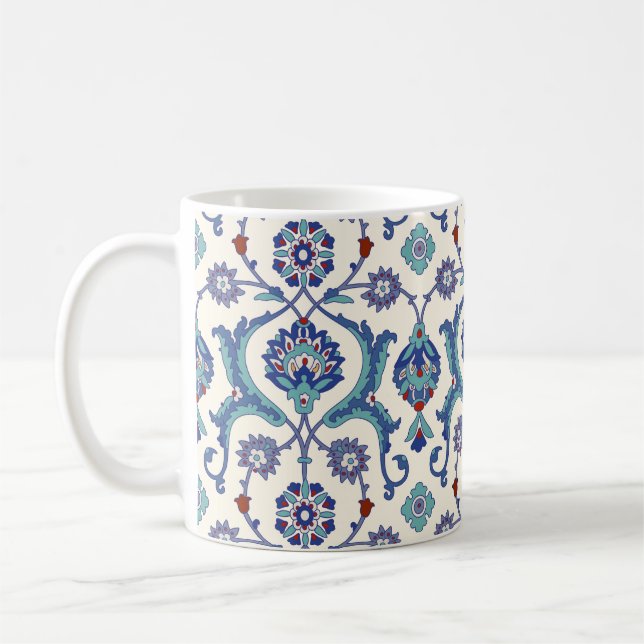Floral Ornament: Traditional Arabic Pattern. Coffee Mug (Left)