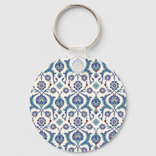 Floral Ornament: Traditional Arabic Pattern. Key Ring (Front)
