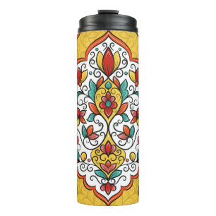 Floral Ornament: Turkish Indian Motifs. Thermal Tumbler