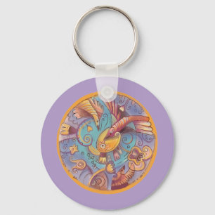 floral ornamental key ring