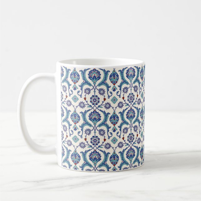 Floral Ornamental pattern. Traditional Arabic seam Coffee Mug (Left)