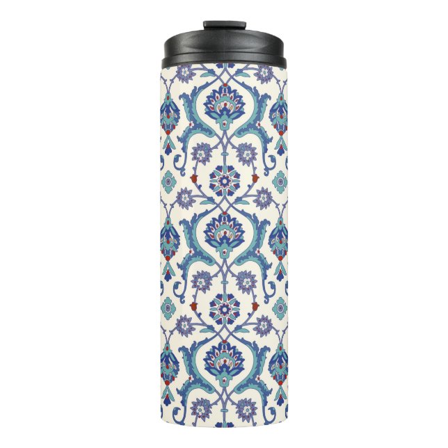 Floral Ornamental pattern. Traditional Arabic seam Thermal Tumbler (Front)