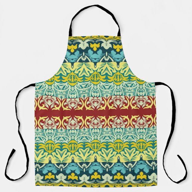 Floral ornamental seamless pattern apron (Front)