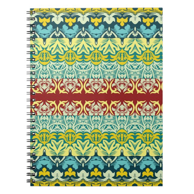 Floral ornamental seamless pattern notebook (Front)