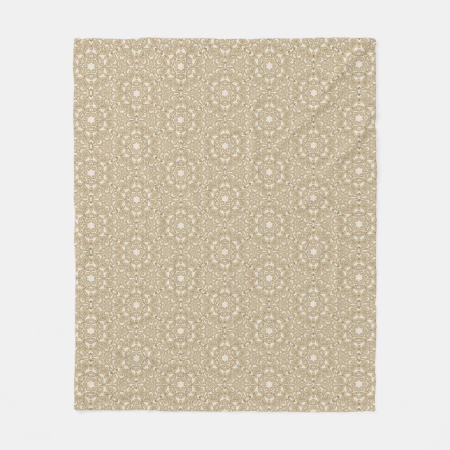 Floral ornate background fleece blanket (Front)