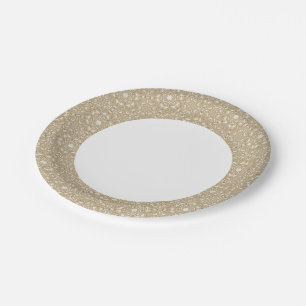 Floral ornate background paper plate