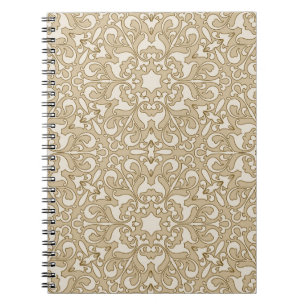 Floral ornate background spiral notebook