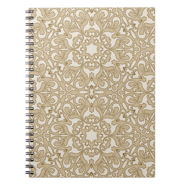Floral ornate background spiral notebook (Front)