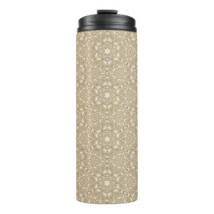 Floral ornate background thermal tumbler