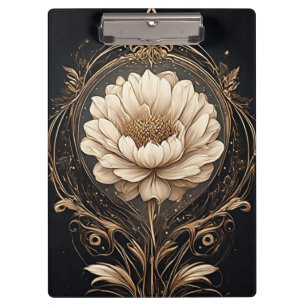 Floral Ornate Pattern Office Clip Board Holder