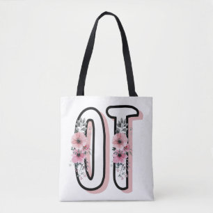 Floral OT   Occupational Therapy Therapist gifts Tote Bag