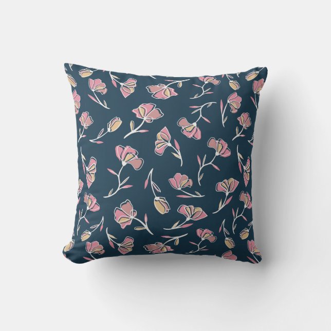 Floral outdoor pillow (Front)