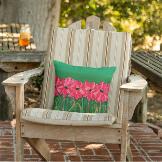Floral outdoor pillow