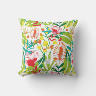Floral outdoor pillow
