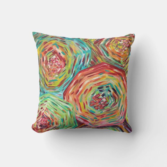 Floral outdoor pillow/ bright coloured pillows (Front)