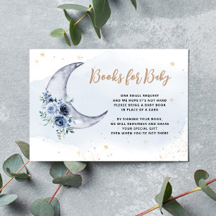 Floral Over The Moon Books For Baby Enclosure Card