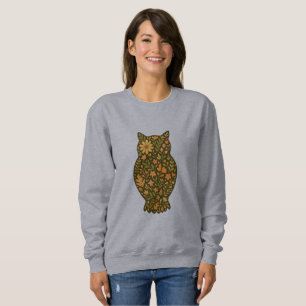 Floral Owl Silhouette– Boho Botanical Woodland Sweatshirt