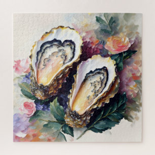 Floral Oyster Painting Jigsaw Puzzle