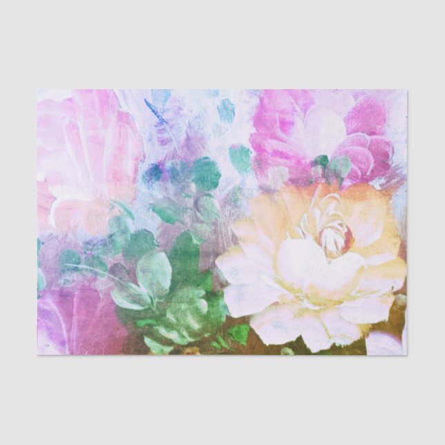 Floral Painted Flower Tissue Paper (Front)