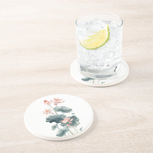 floral painting botanical Flower Coaster