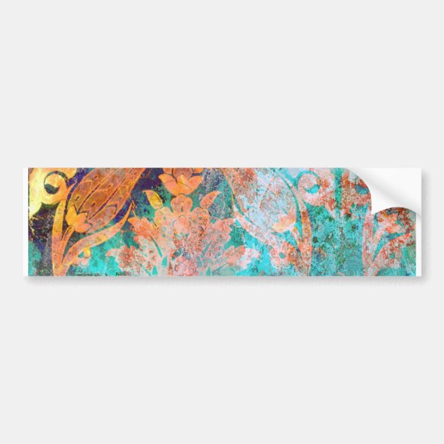 Floral Painting Bumper Sticker (Front)
