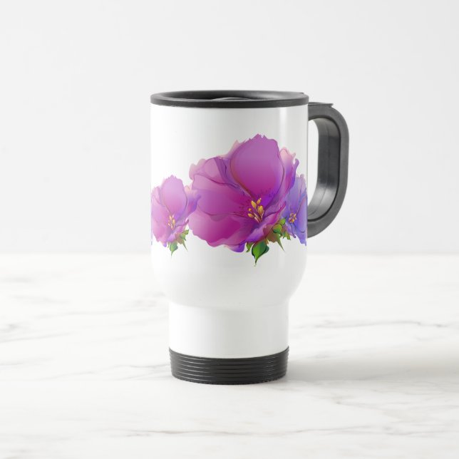 Floral Painting Mother's Day Gift  Travel Mug (Front Right)