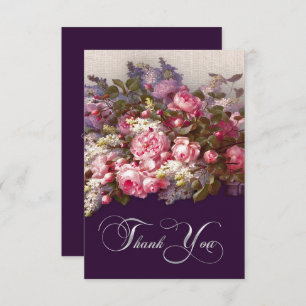 Floral Painting Thank You Wedding Anniversary Card
