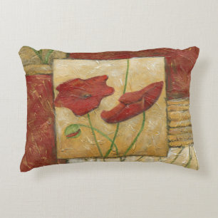 Floral Painting with Visible Brush Strokes Decorative Cushion