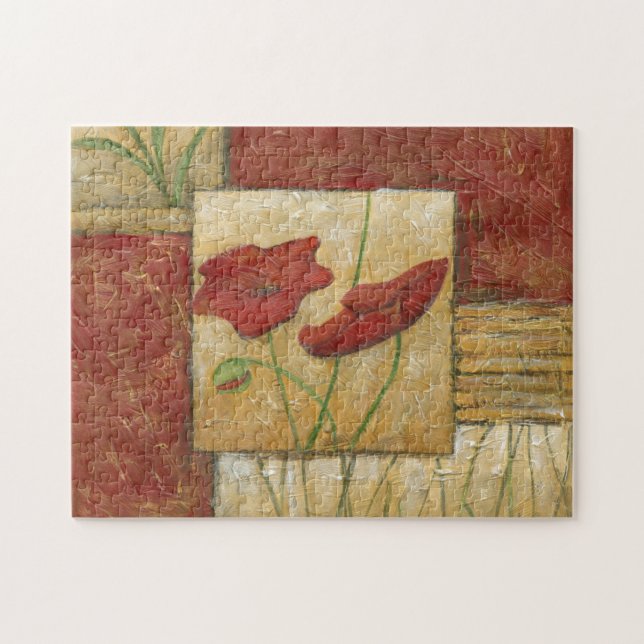 Floral Painting with Visible Brush Strokes Jigsaw Puzzle (Horizontal)