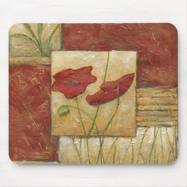 Floral Painting with Visible Brush Strokes Mouse Pad (Front)