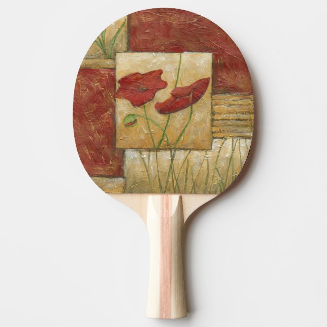 Floral Painting with Visible Brush Strokes Ping Pong Paddle (Front)