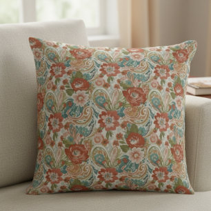 Floral Paisley Mother's Day Gift for Mum Cushion