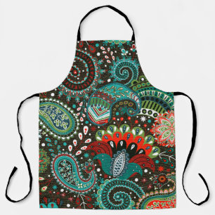Floral paisley: seamless pattern elements. apron