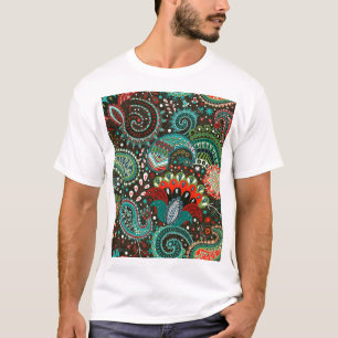 Floral paisley: seamless pattern elements. T-Shirt