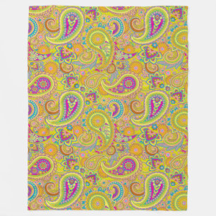 Floral Paisley seamless pattern I + your ideas Fleece Blanket