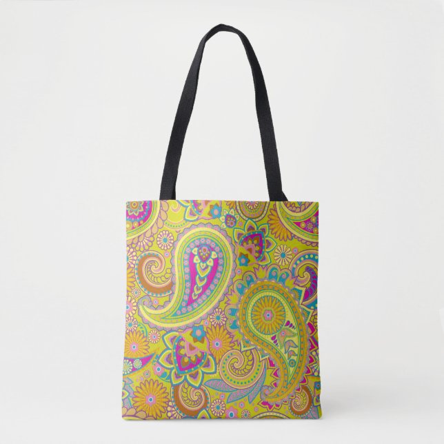 Floral Paisley seamless pattern I + your ideas Tote Bag (Front)