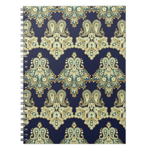 Floral paisley seamless pattern. illustration in A Notebook