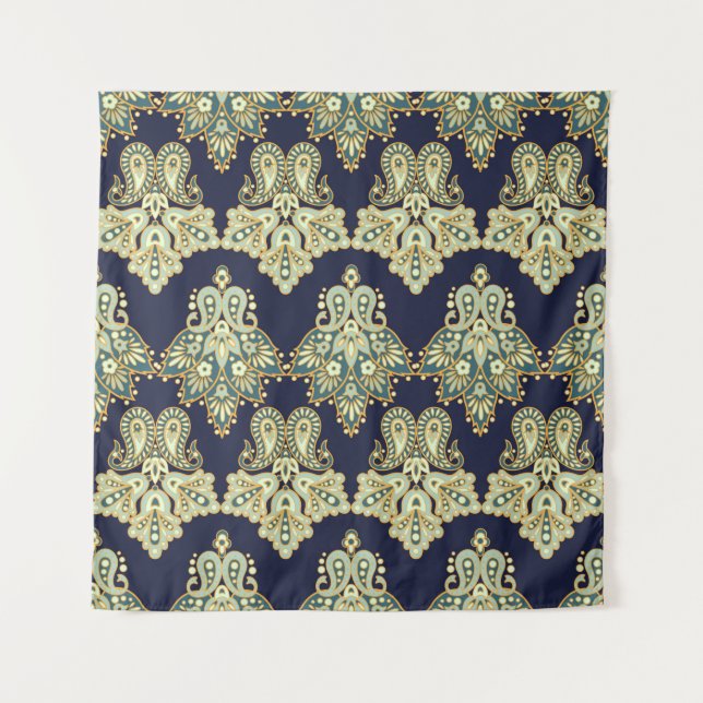 Floral paisley seamless pattern. illustration in A Tapestry (Front)