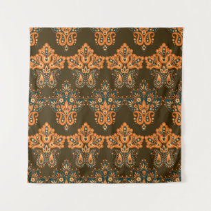 Floral paisley seamless pattern. Vintage illustrat Tapestry