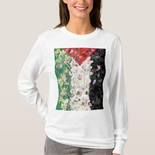 Floral Palestine Map - Free Palestine Map T-shirt 